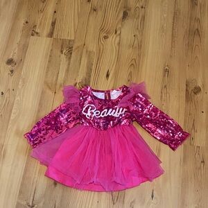 SHEIN Fuchsia Kids Dance Dress